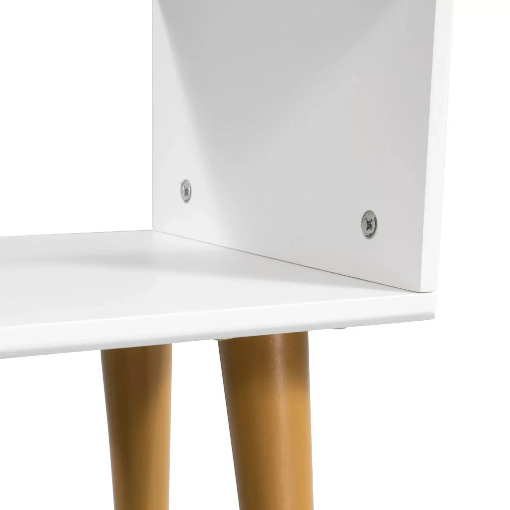 Comodino cassettiera mobile per camera da letto 40 x 30 x 45 cm legno massello di acacia 1402081