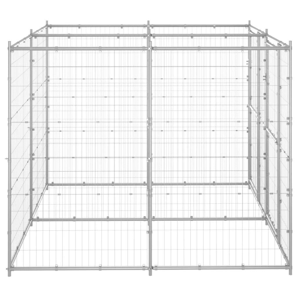 Recinto per animali da esterno per cani in acciaio zincato 4,84 m² 02_0000422
