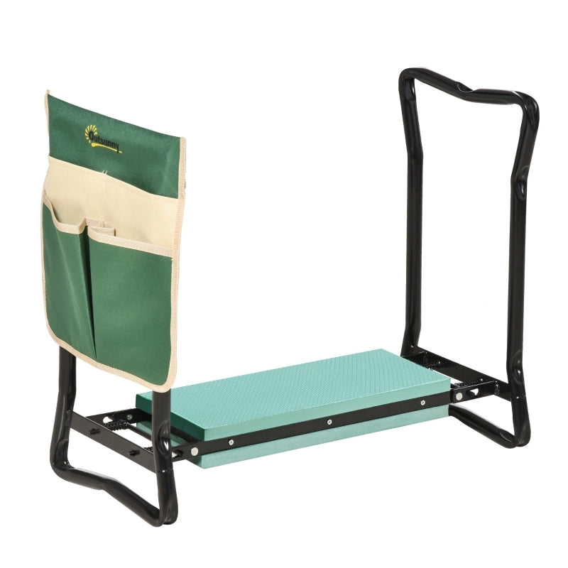 Panca da giardino pieghevole 2 in 1 ¨C Minimal ¨C Schiuma EVA con tasca portautensili 58x28x49cm