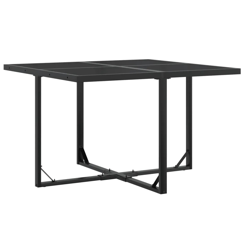 vidaXL Set da Pranzo da Giardino 9 pz Nero in Textilene
