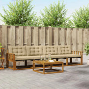 Set di divani da esterno con cuscino 5 pcs Naturale e Beige 3369168