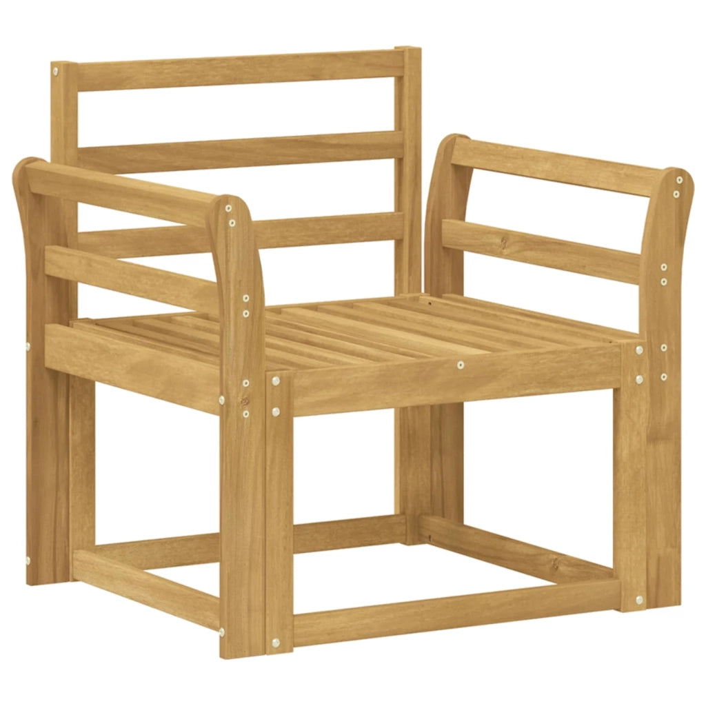 Set di divani da esterno Legno di Acacia Massello Bianco 3438973