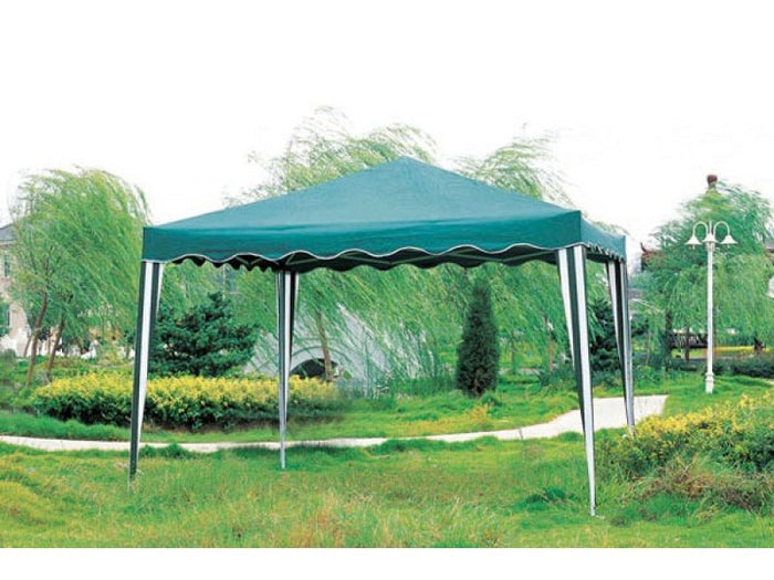 Gazebo pieghevole per esterno Camel verde 3x3 struttura in acciaio