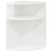 Tavolino | Tavolo laterale Bianco Lucido 39,7 x 39,7 x 60 cm Legno multistrato