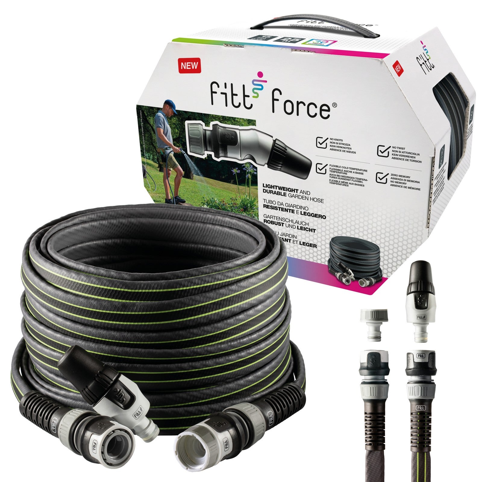 set tubo force 5/8x15 mt. con accessori cod:ferx.59978