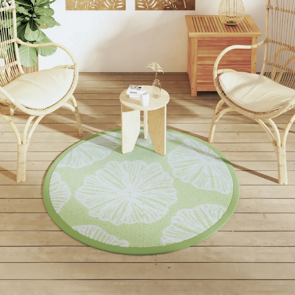 Tappeto da Esterno ARAKIL Verde Ã˜120 cm in PP
