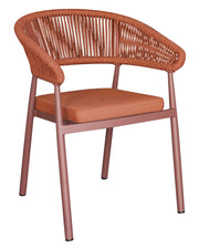 Sedia Perugia in alluminio Greenwood Colore: Rosso, Materiale: Alluminio