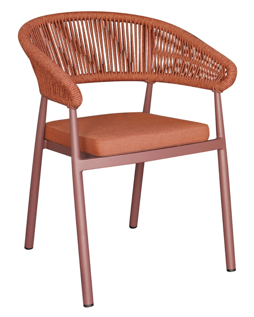 Sedia Perugia in alluminio Greenwood Colore: Rosso, Materiale: Alluminio