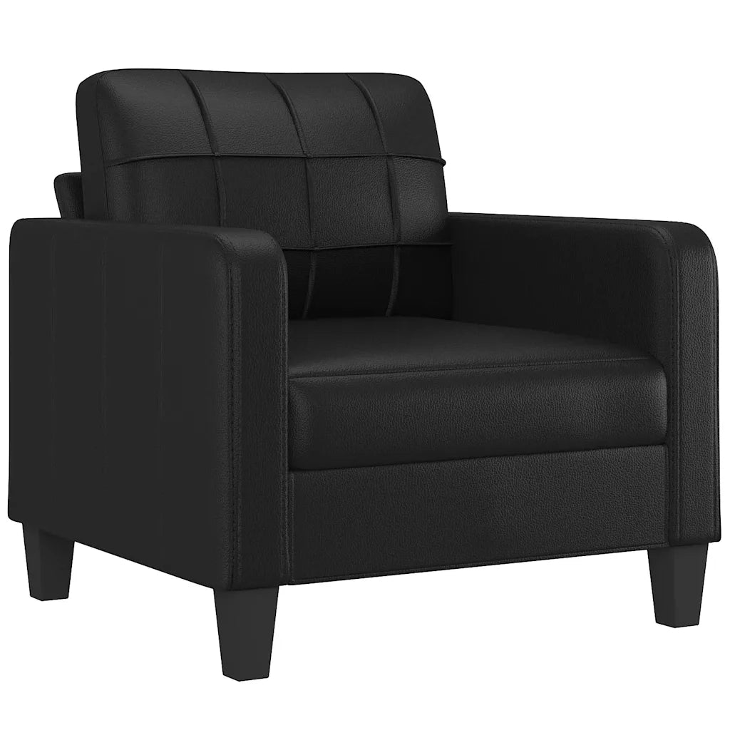 Divano Sedia-Poltrona Nera 60 cm in Similpelle 632182