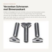 Viti Sottoposte in Acciaio Inox A2 - Bordo Interno - Viti a Fil di Ferro Metrico - 100 Unità - Lunghezza 25 mm - Resistente ai Colpi