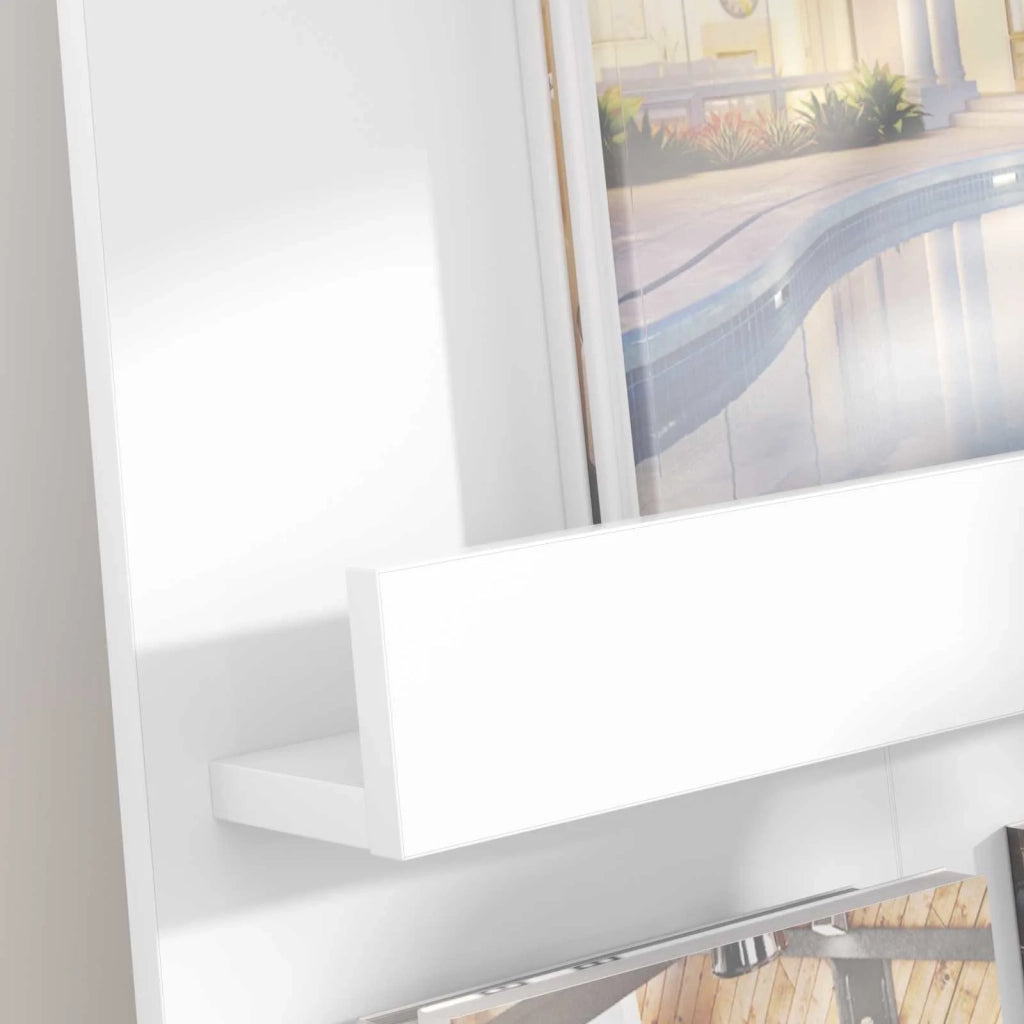 Scaffale per riviste con lo scaffale Bianco 51 x 11 x 102 cm 899503