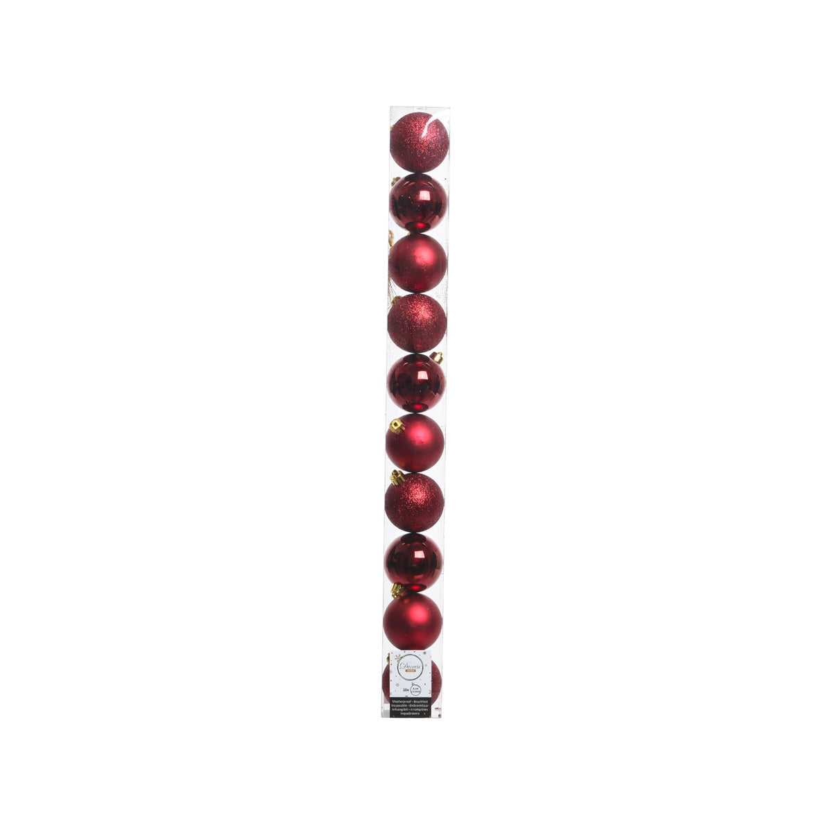 TUBO 10 PALLINE BORDEAUX 6CM