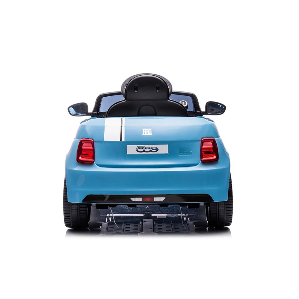 Macchina Elettrica per Bambini Fiat 500 12V 30W con Telecomando Luci e Suoni Blu