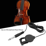 Microfono per chitarra per registrazioni audio con connessione audio 6,35 mm - Lunghezza del cavo e compatibilità - Adatto per violino e altri strumenti ad arco