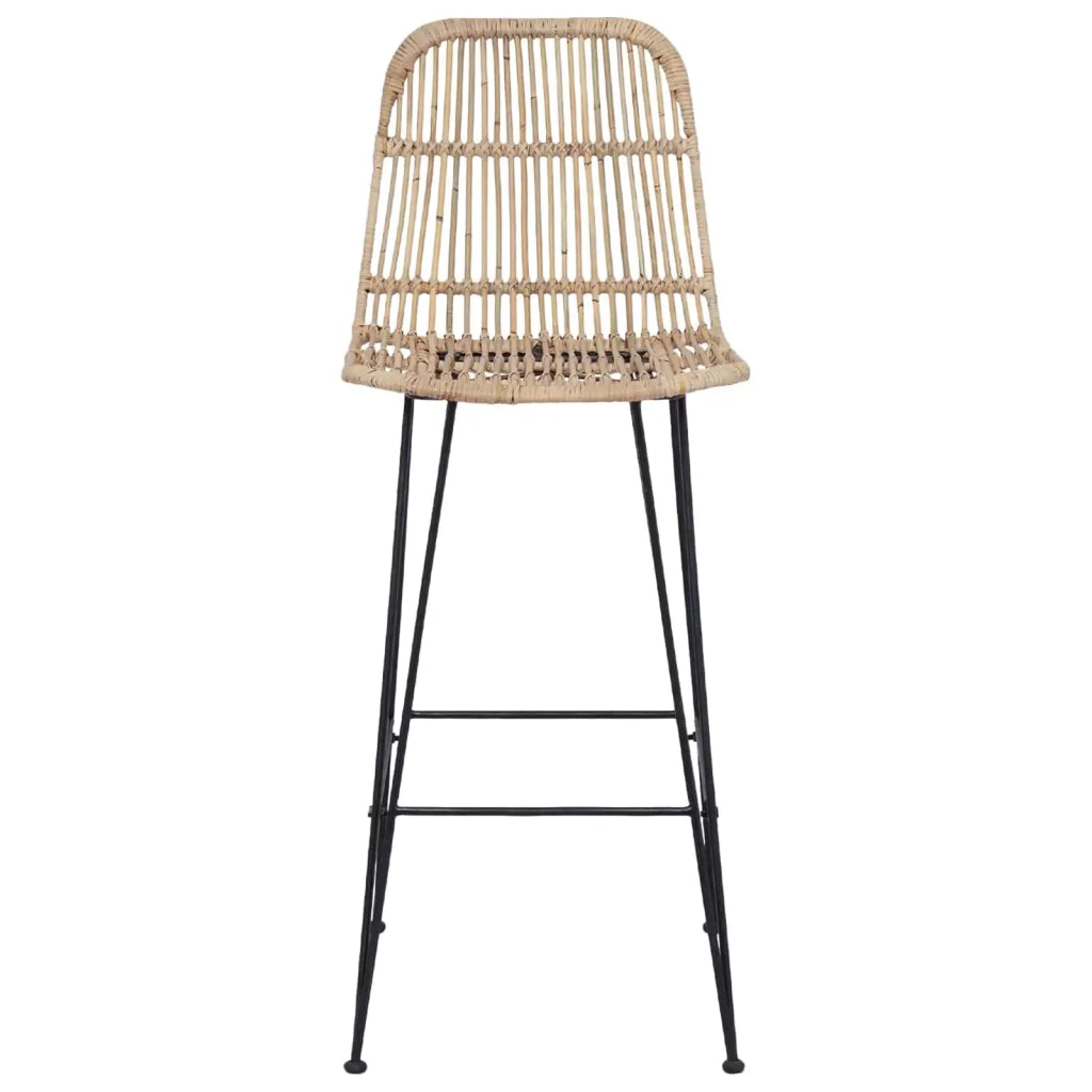 Sgabello da bar 2 pcs Naturale 44 x 55 x 109 cm