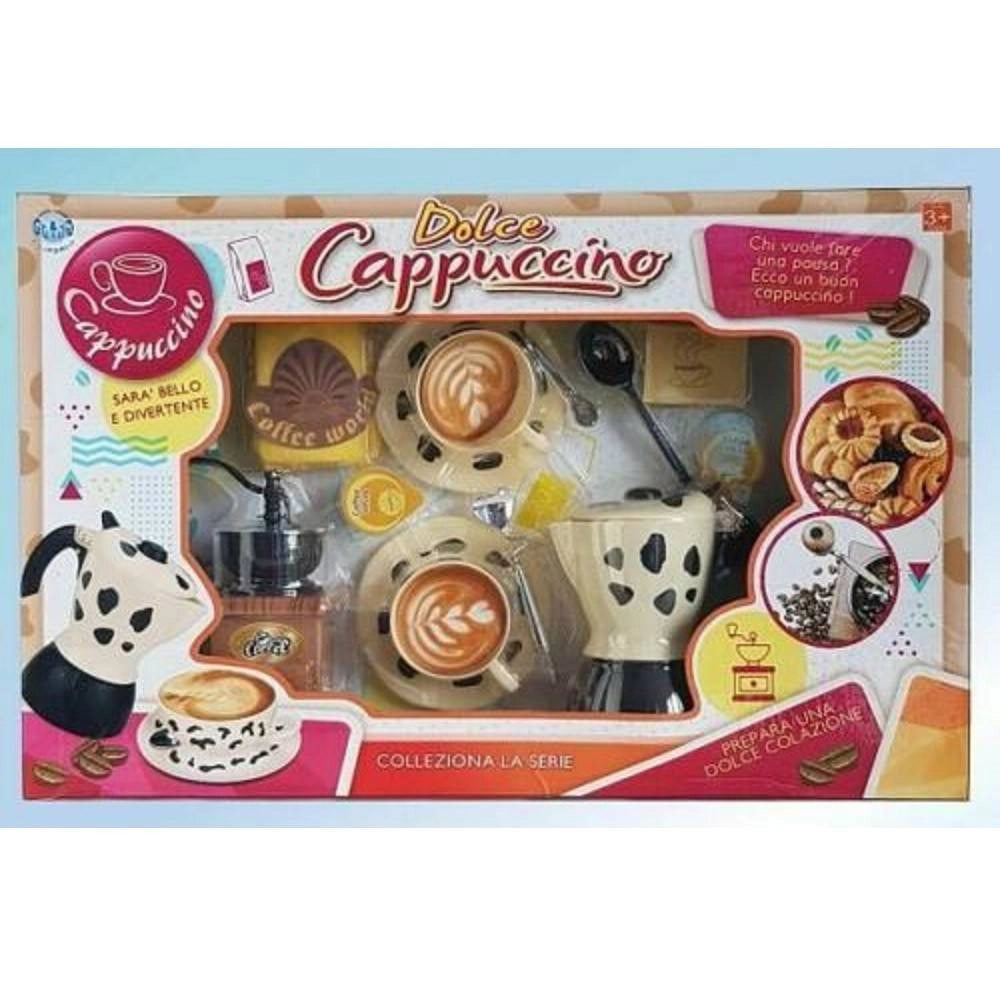 Trade Shop - Dolce Cappuccino Colazione Moka Tazzine Cucchiaini Giocattolo Gioco Bambina -