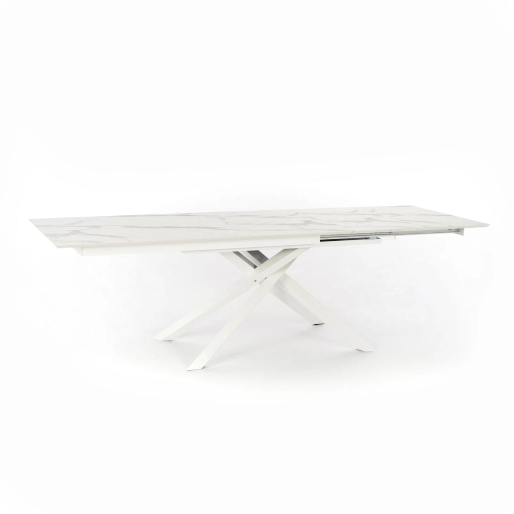 Xavier - Tavolo Allungabile (170/270 x 90 cm) in HPL su MDF Bianco