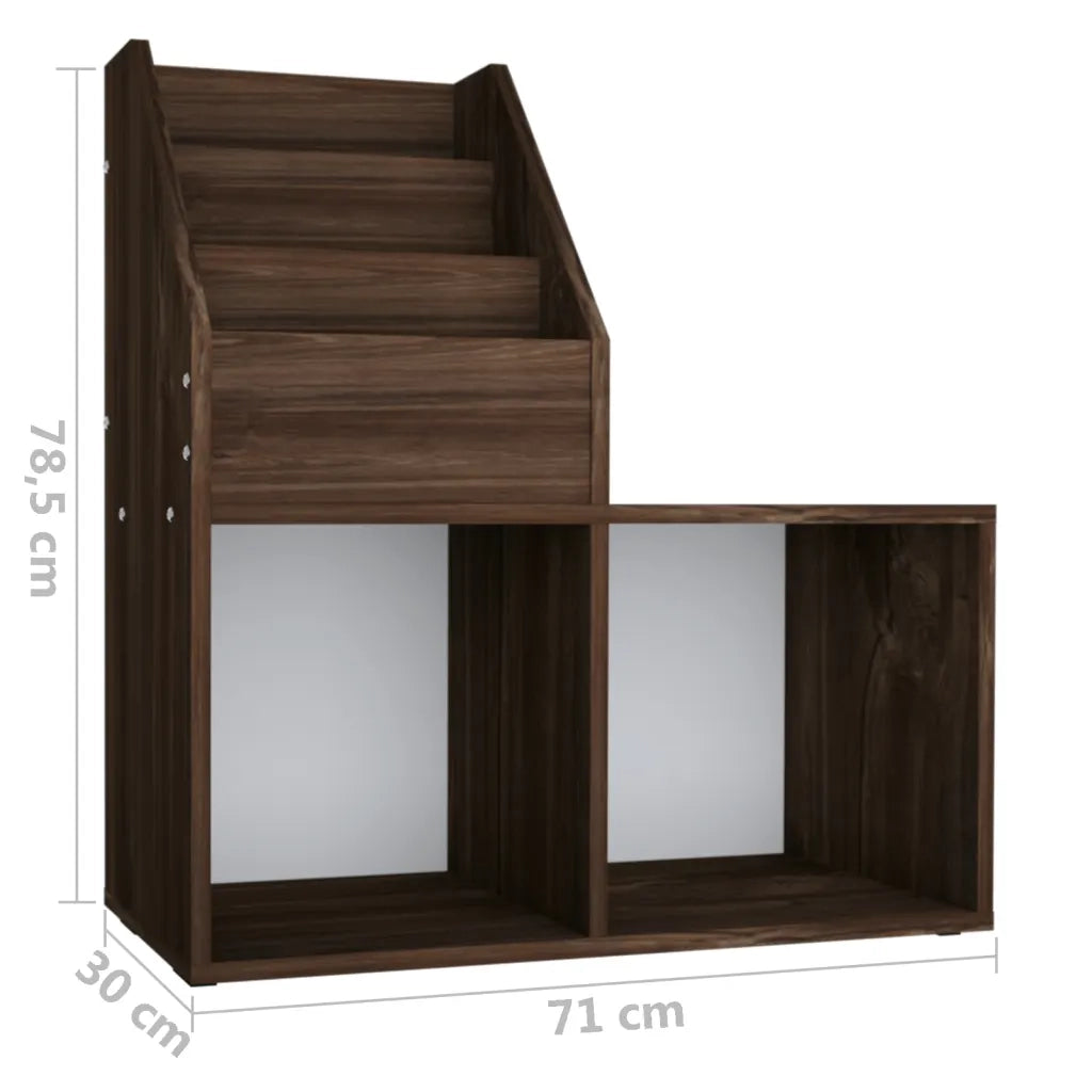 Portariviste Bambini Rovere Fumo 71x30x78,5cm Legno Multistrato 339520