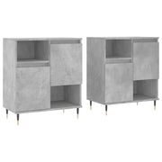 Credenze 2 pz | Madia | Buffet da pranzo | Armadio da pranzo Grigio Cemento in Legno Multistrato