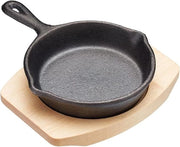 Piatto da mini-crostini con tavola di servizio in noce - ghisa - ideale per piccoli piatti - 1 set - 16 x 11,5 cm