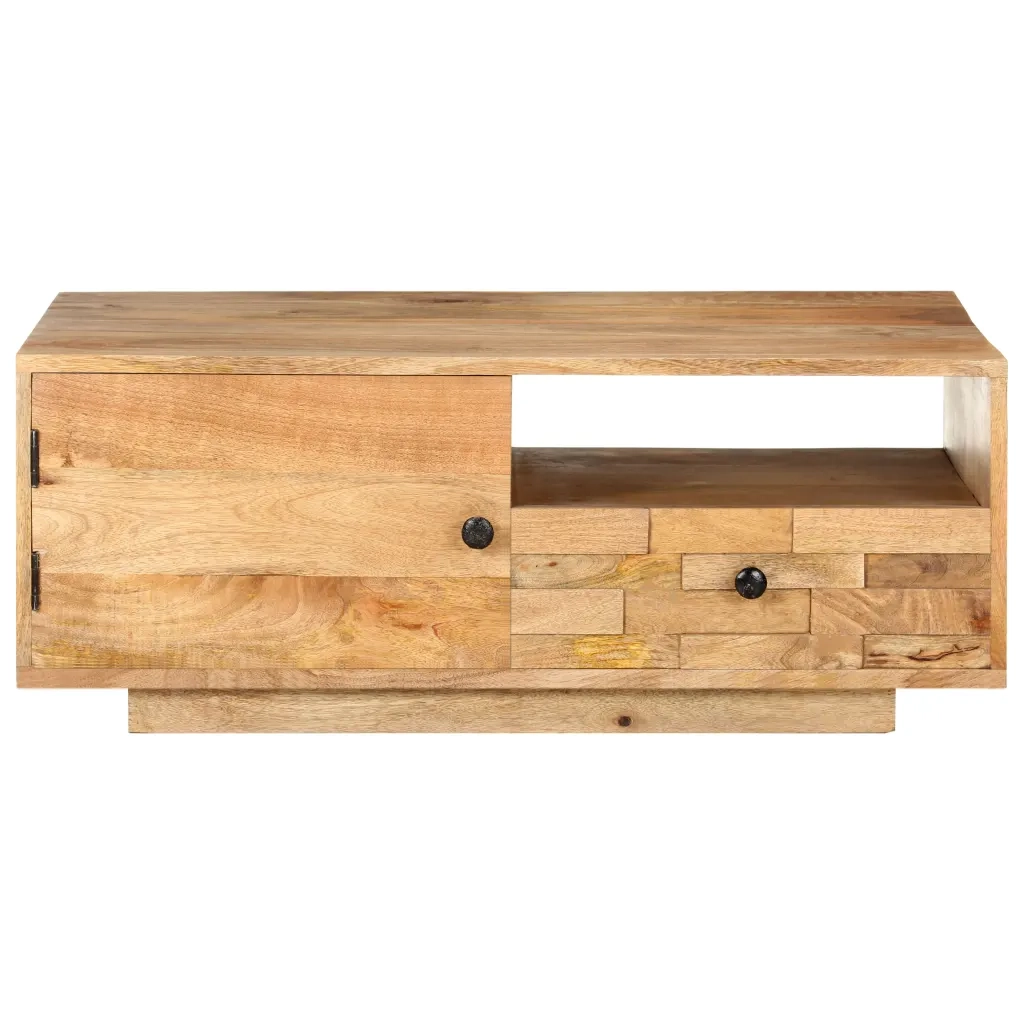 Tavolino da CaffÃ¨ 90x50x35 cm in Legno Massello di Mango cod mxl 17856