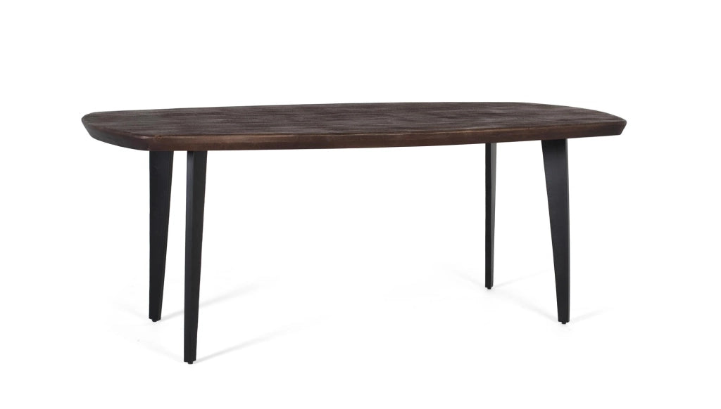 Tavolo da pranzo in legno di mango con angoli arrotondati, 200 cm