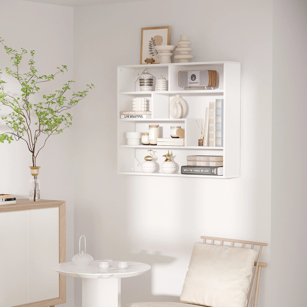 Libreria a Muro 4 Ripiani ¨C Xylo ¨C Legno Bianco 94x19.5x80cm