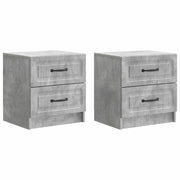 Armadio da Notte 2 pcs Grigio Cemento 43 x 34,5 x 44,5 cm 895682