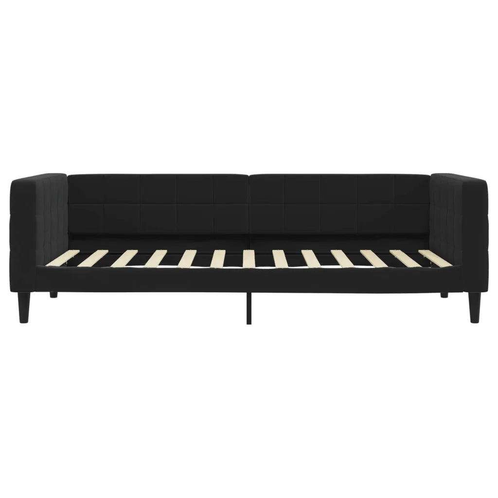 Divano Letto Estraibile con Cassetti-Sofa Letto-Daybed Nero 100x200 cm in Velluto 526714