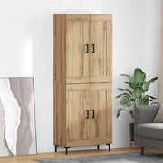 Credenza 2 pcs Rovere artigianale Legno multistrato 3415912