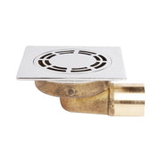 PILETTA PAVIMENTO QUADRA OTTONE CON GRIGLIA CLASSICA- Diam. 40- TEA- pezzi 1