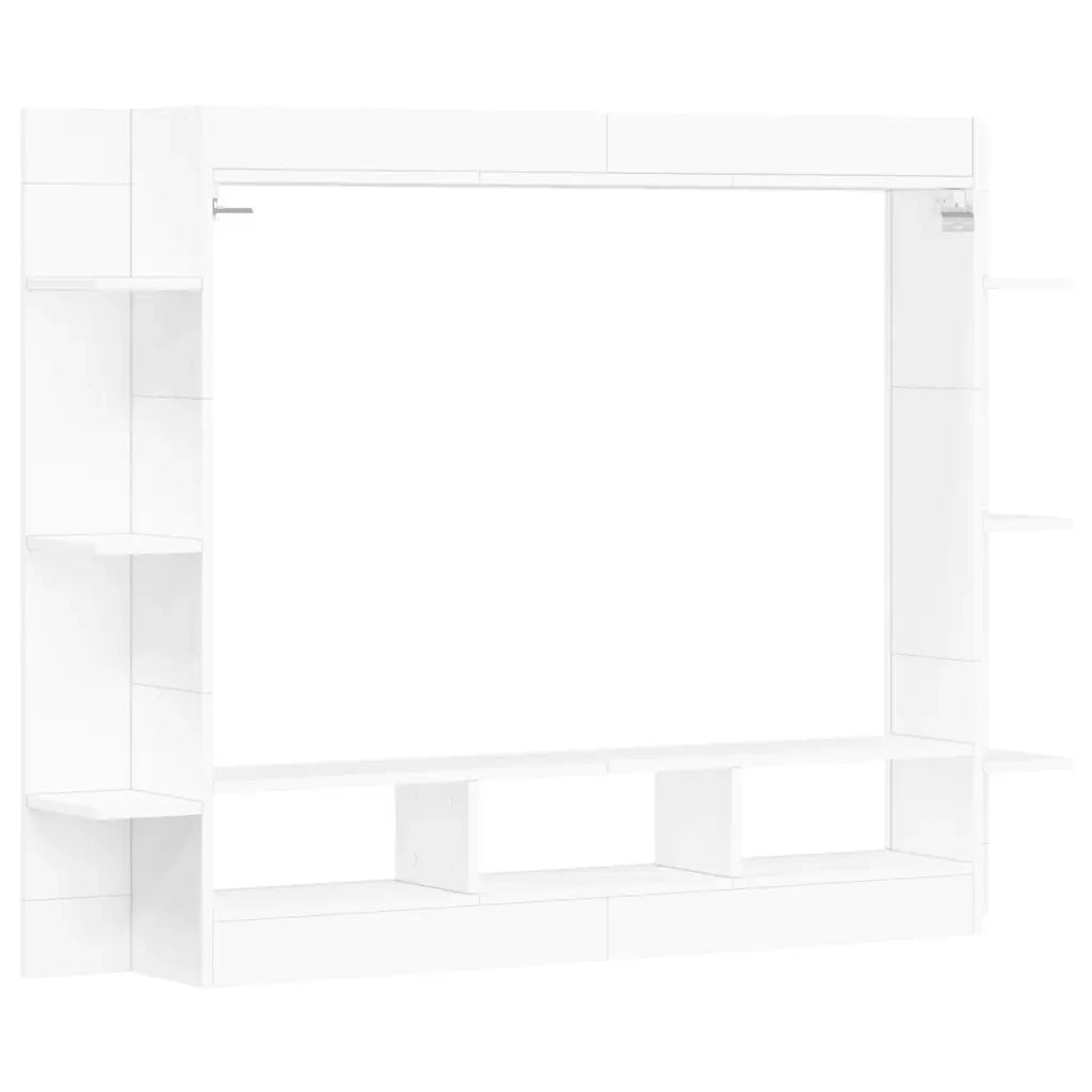 Mobile TV a parete dal design moderno 152 x 22 x 113 cm legno composito bianco 02_0049269