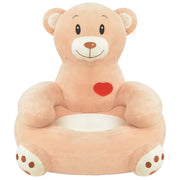 Poltrona | Sedia Relax in Peluche per Bambini Orsacchiotto Marrone