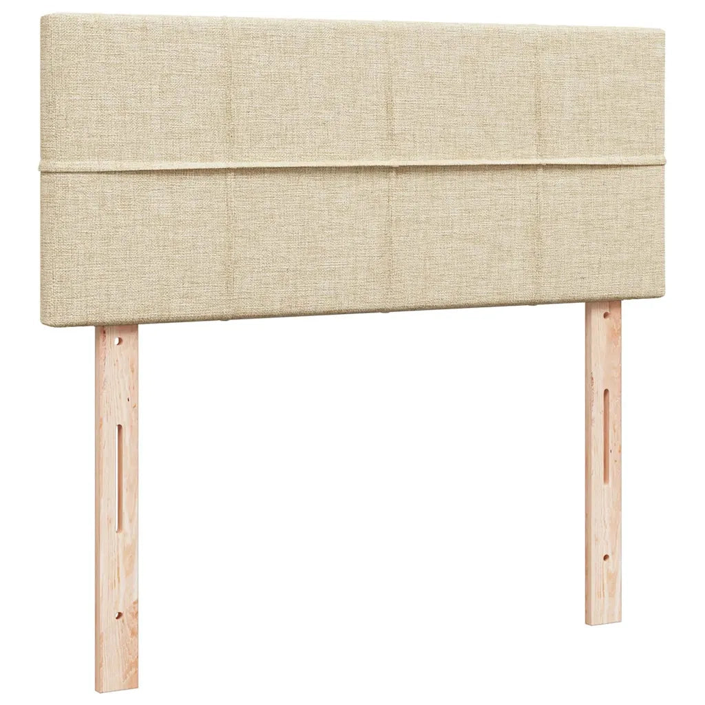 vidaXL Giroletto a Molle con Materasso Crema 120x200 cm in Tessuto