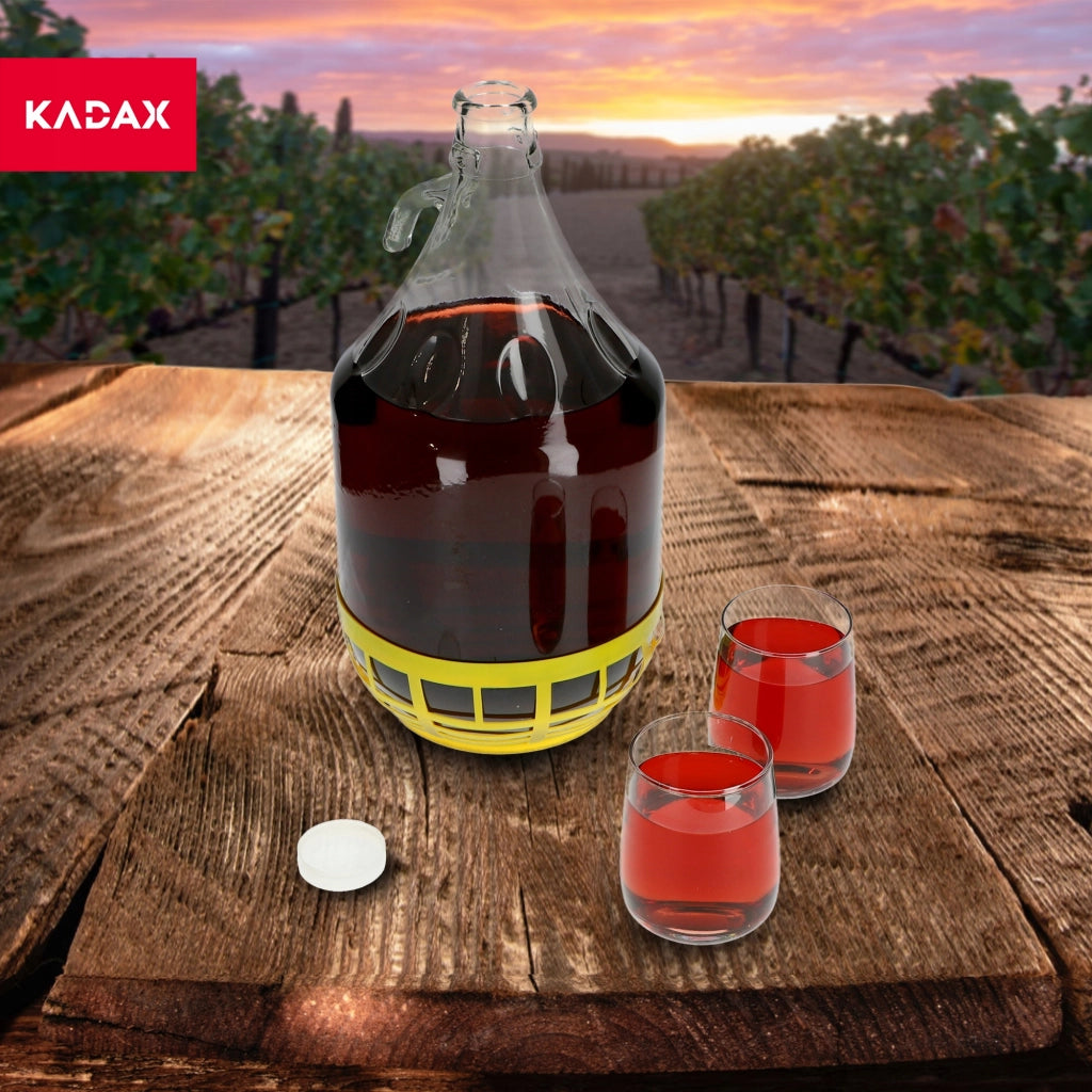 Bottiglia da vino KADAX 5L Palloncino Signora in un Cestino Bottiglia da vino + Tappo 2 pezzi