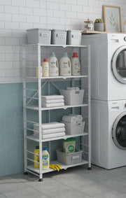 Minori, Scaffali 5 Ripiani, 71x38x156h cm Bianco