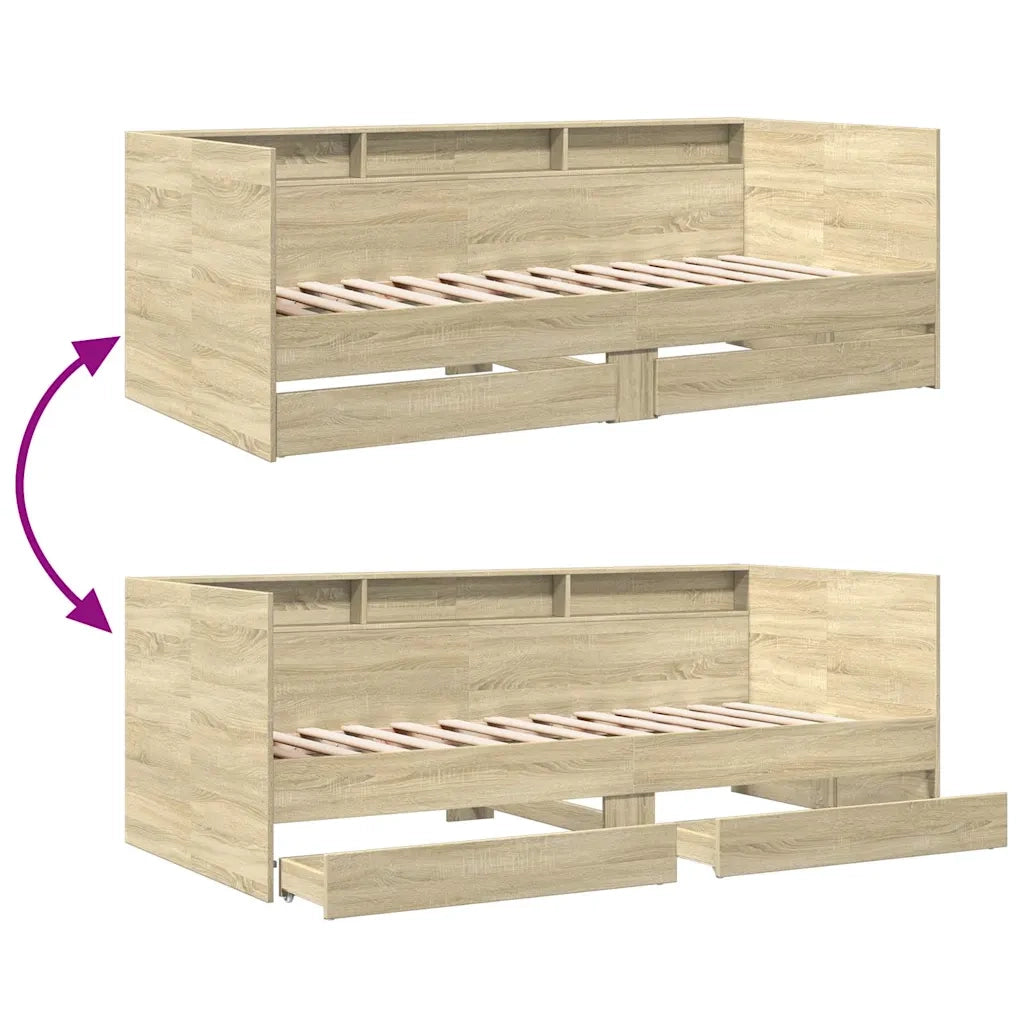 Divano Letto con Cassetti senza Materasso 90x190 cm 3280855