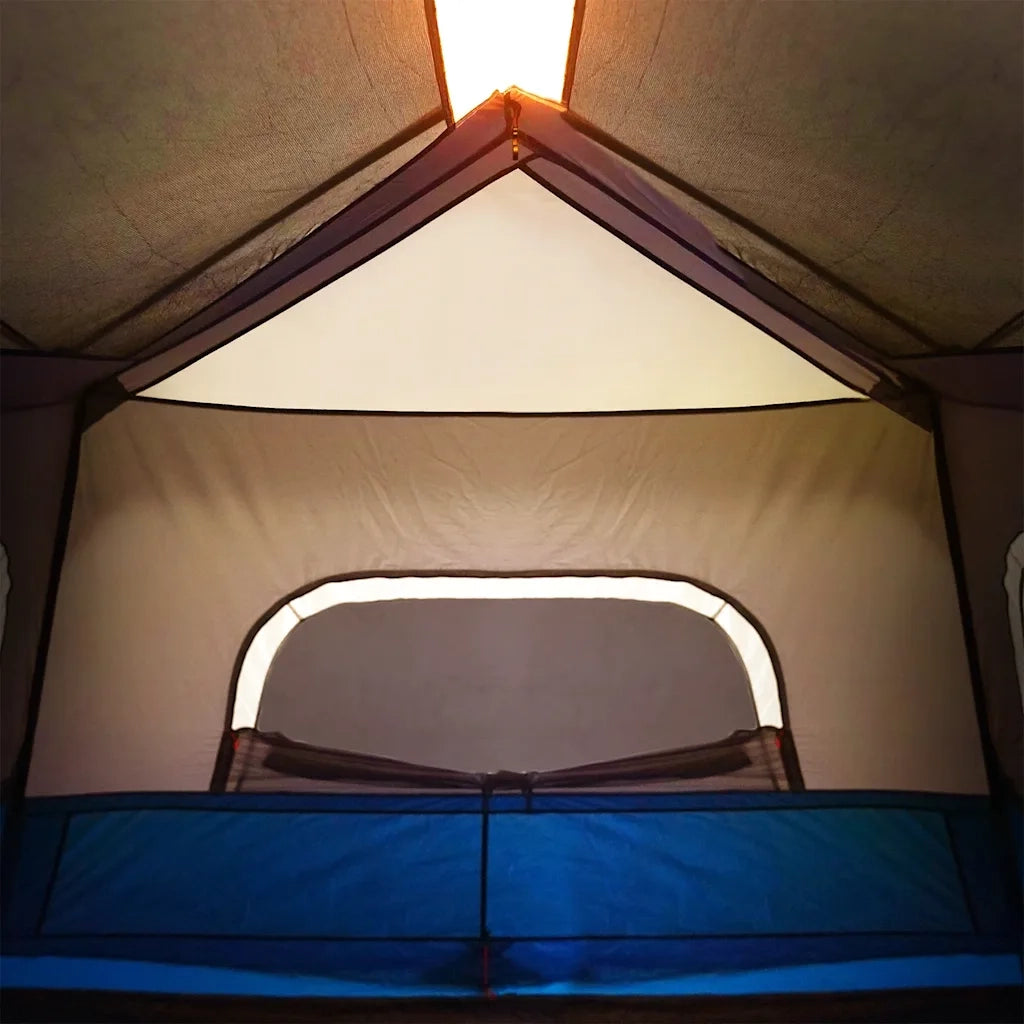 Tenda Famiglia con LED 6 Persone Blu Chiaro a Rilascio Rapido 94307