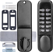 Combinazione a meccanismo - Chiusura di sicurezza per porte - Antifurto tastierino per porte - Blocco digitale per porte nero - Deadbolt chiusura a meccanismo - Accesso senza chiave per uso interno ed esterno