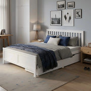 letto in legno massello bianco 140 x 200 cm