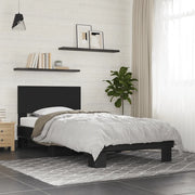 Giroletto Nero 75x190 cm in Legno Multistrato e Metallo 845812