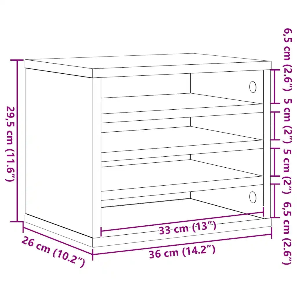 Organizzatore da scrivania Legno vecchio 36 x 26 x 29,5 cm CFW1725357
