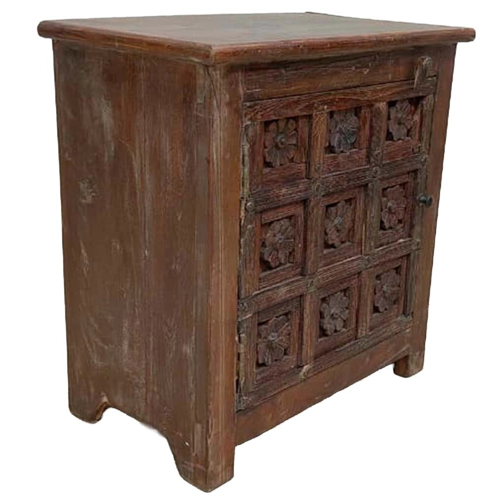 Comodino in legno fatto a mano58x34x60h cm