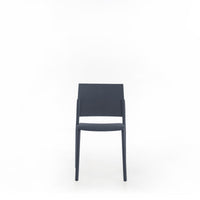 Set 4 Sedie 55x52,5xH81 cm in Polipropilene Venus Grigio Scuro