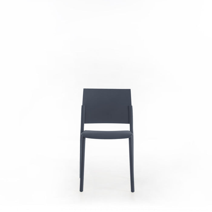 Set 4 Sedie 55x52,5xH81 cm in Polipropilene Venus Grigio Scuro