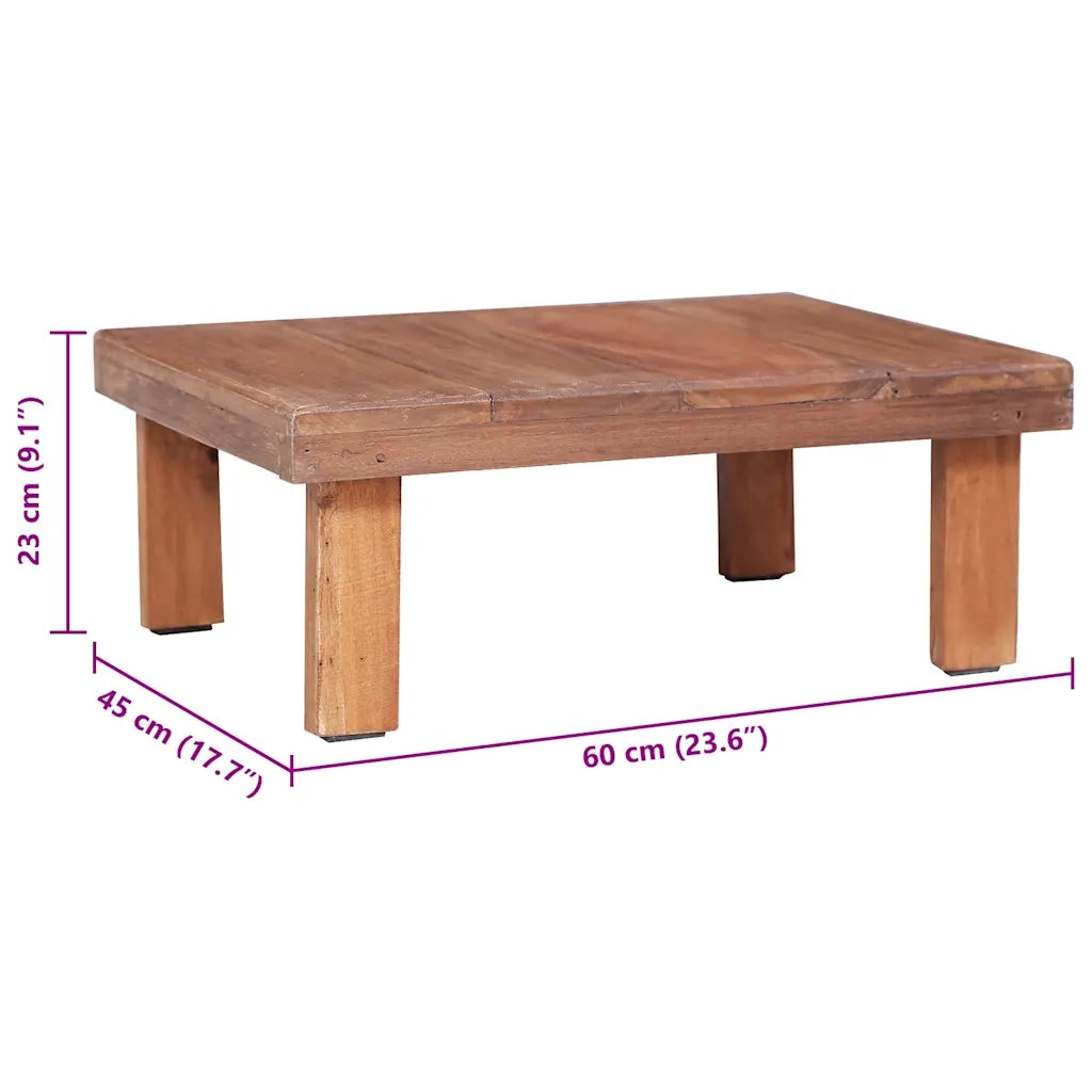Tavolino da Salotto 60x45x23 cm in Legno Massello di Mogano 283918
