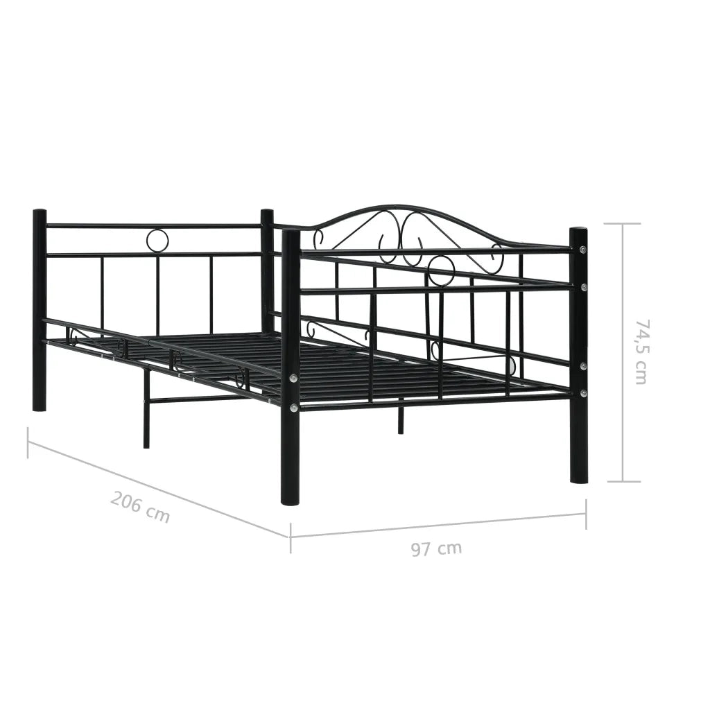 Telaio Divano letto | Sof¨¤ letto | Letto singolo Nero in Metallo 90x200 cm