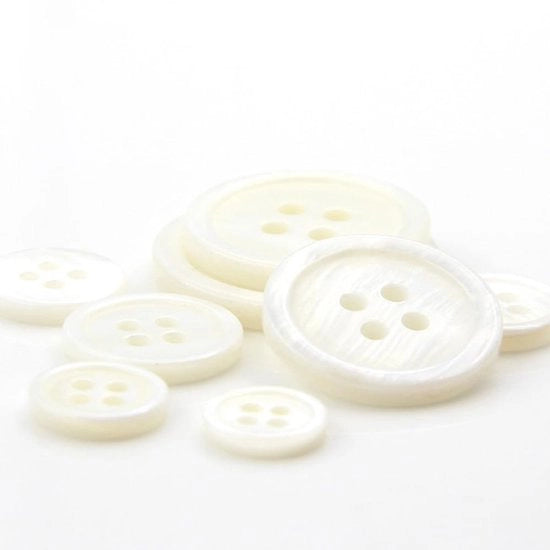 Knopen per conchiglie 40 pezzi - Viti di sostituzione - Knutselknopen - Manopole - Bianco - Dimensioni 9-25 mm