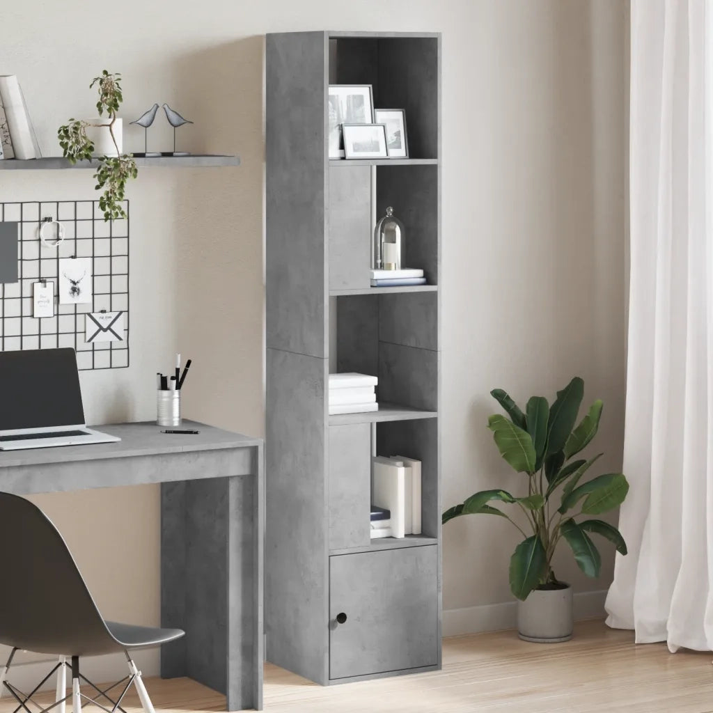Libreria Grigio Cemento 40x36x189 cm in Legno Multistrato 848244