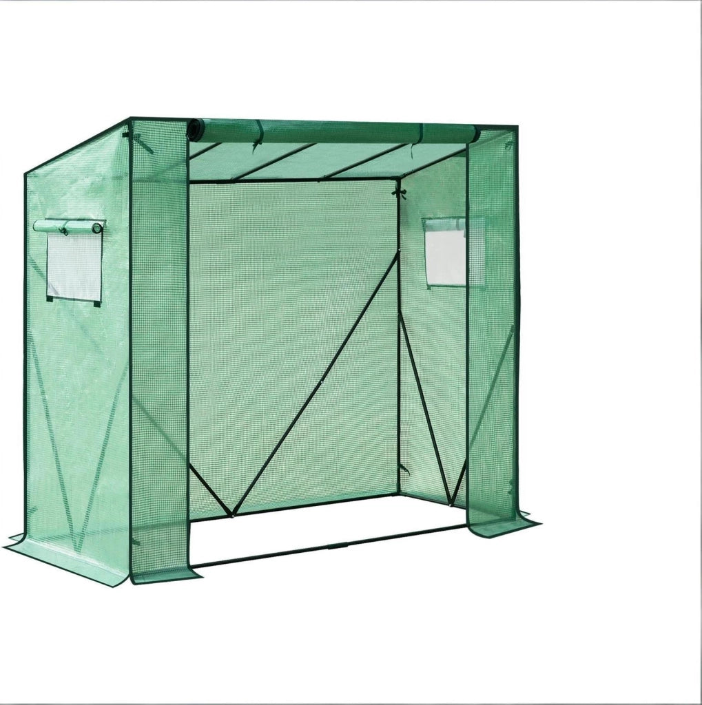 Serra da Giardino in Acciaio con Copertura PE 200x77x169 cm Verde